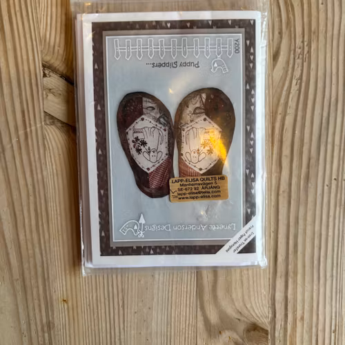 Mönster till skor i lappteknik.