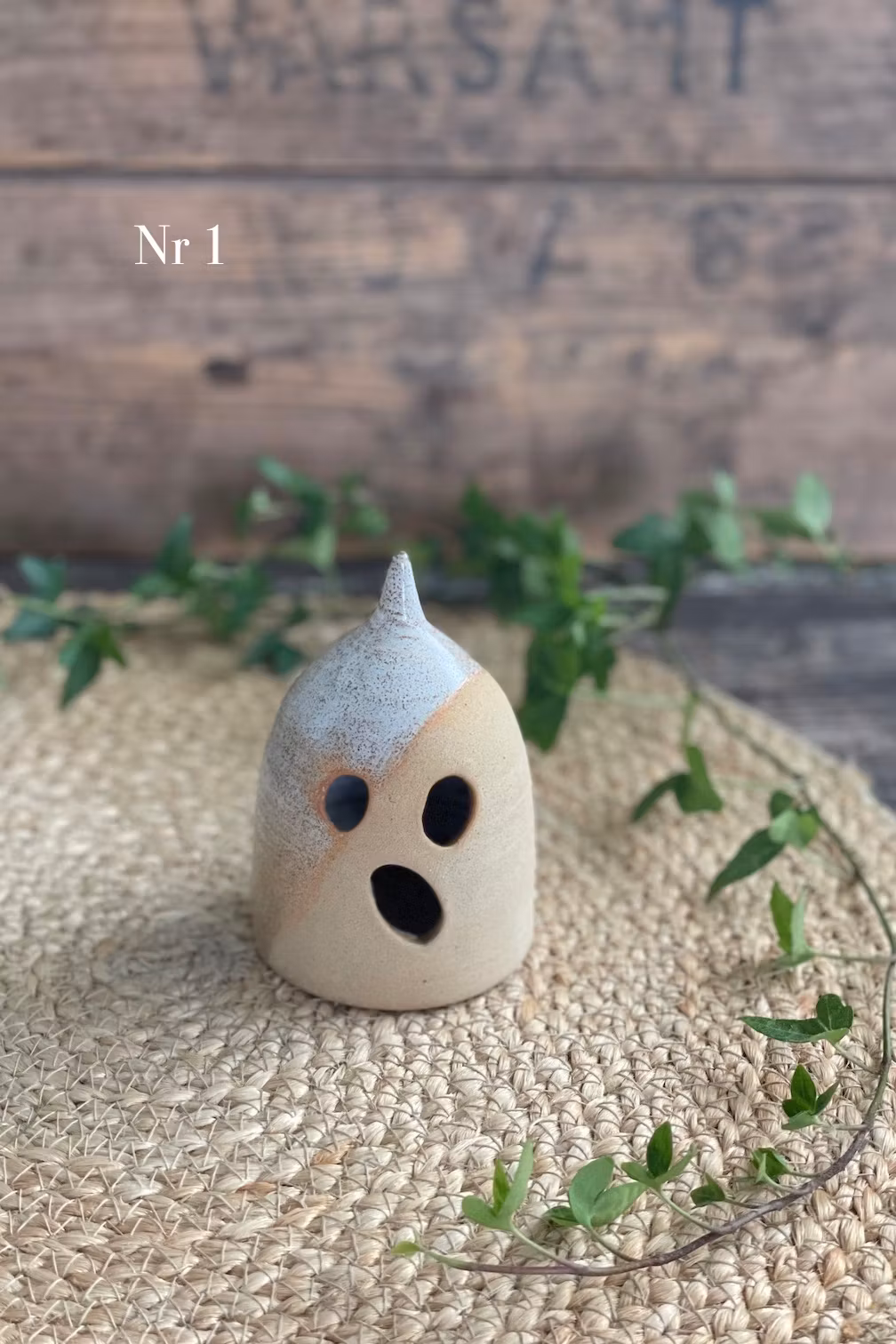 Spöklykta - bruna och beigea