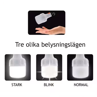 LED Campinglampa USB med Krok