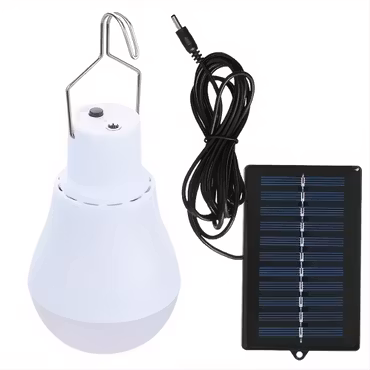Solcellsdriven LED-lampa med krok