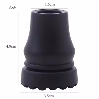 Doppsko till krycka & käpp – Slitstarkt halkskydd i naturgummi