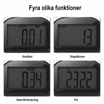 Enkel och pålitlig multistegräknare/pedometer