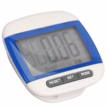 Stegräknare med klämma och stor LCD-skärm