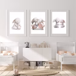 Kaniner som håller händer