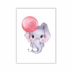 Elefant med ballong