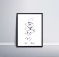 Baby grå Födelseposter