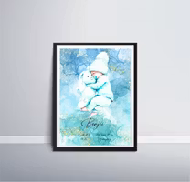 Baby blå Födelseposter