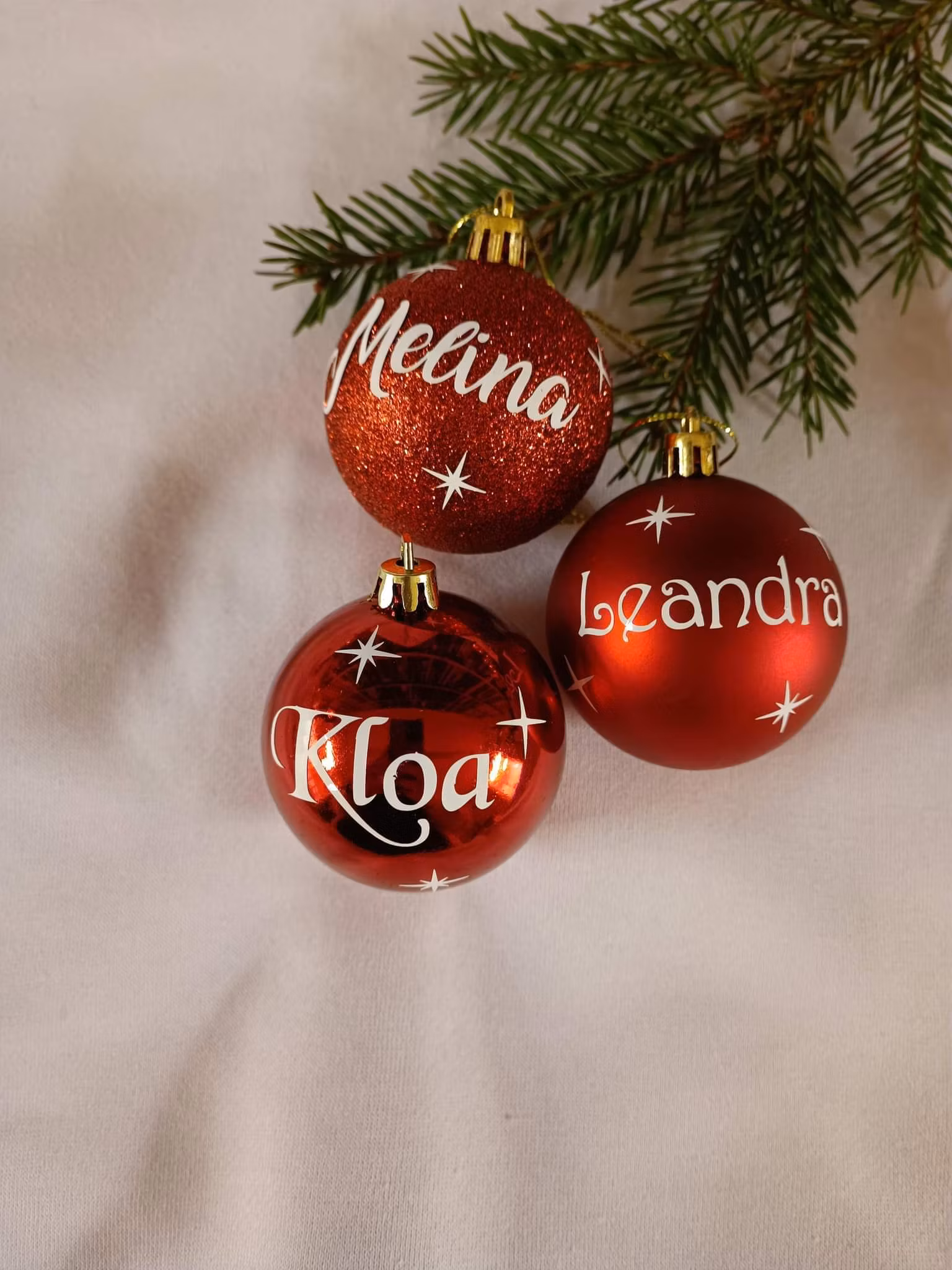 Julkula med namn 8cm glas