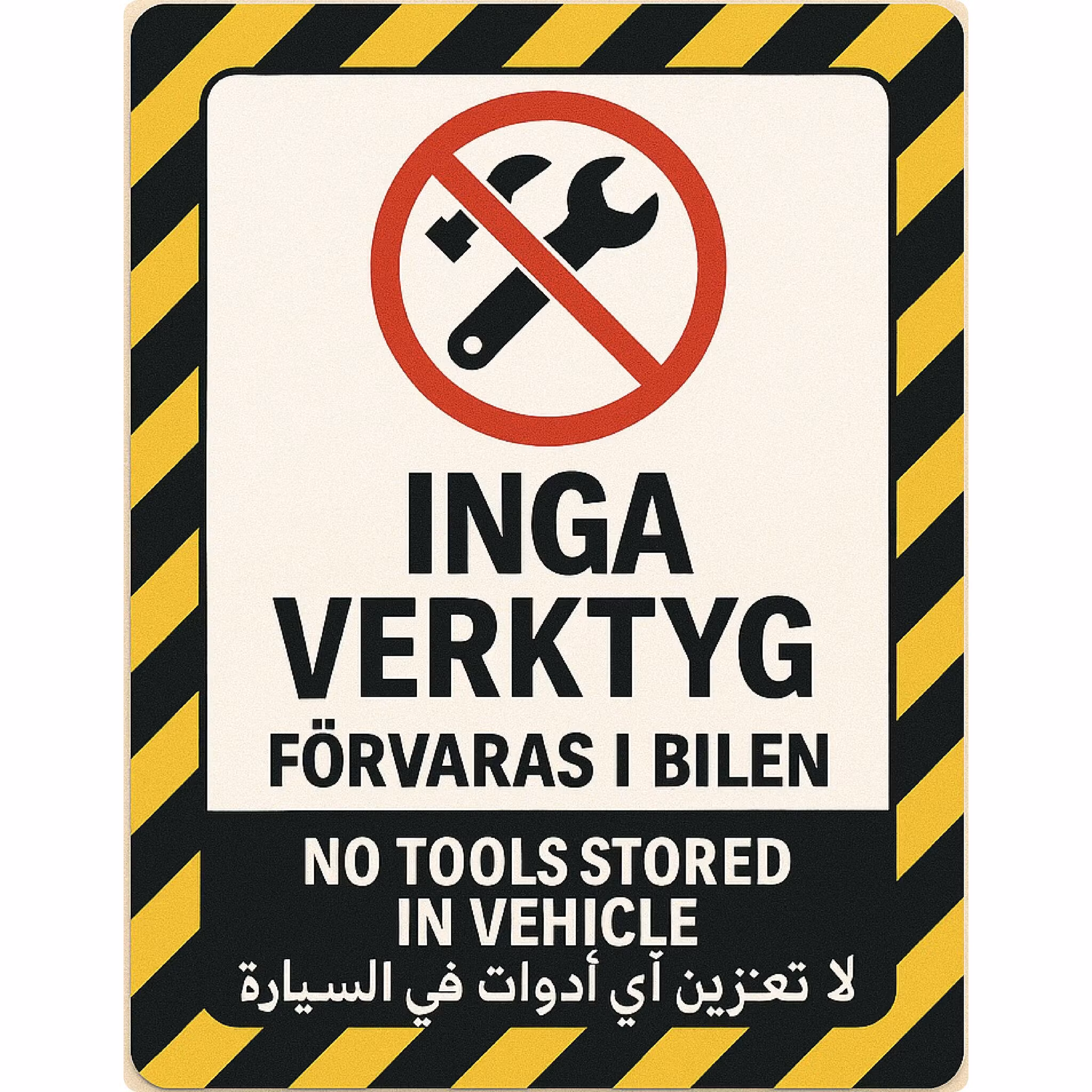 Inga verktyg dekal