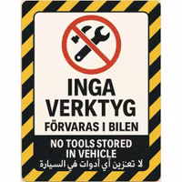 Inga verktyg dekal