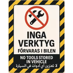 Inga verktyg dekal