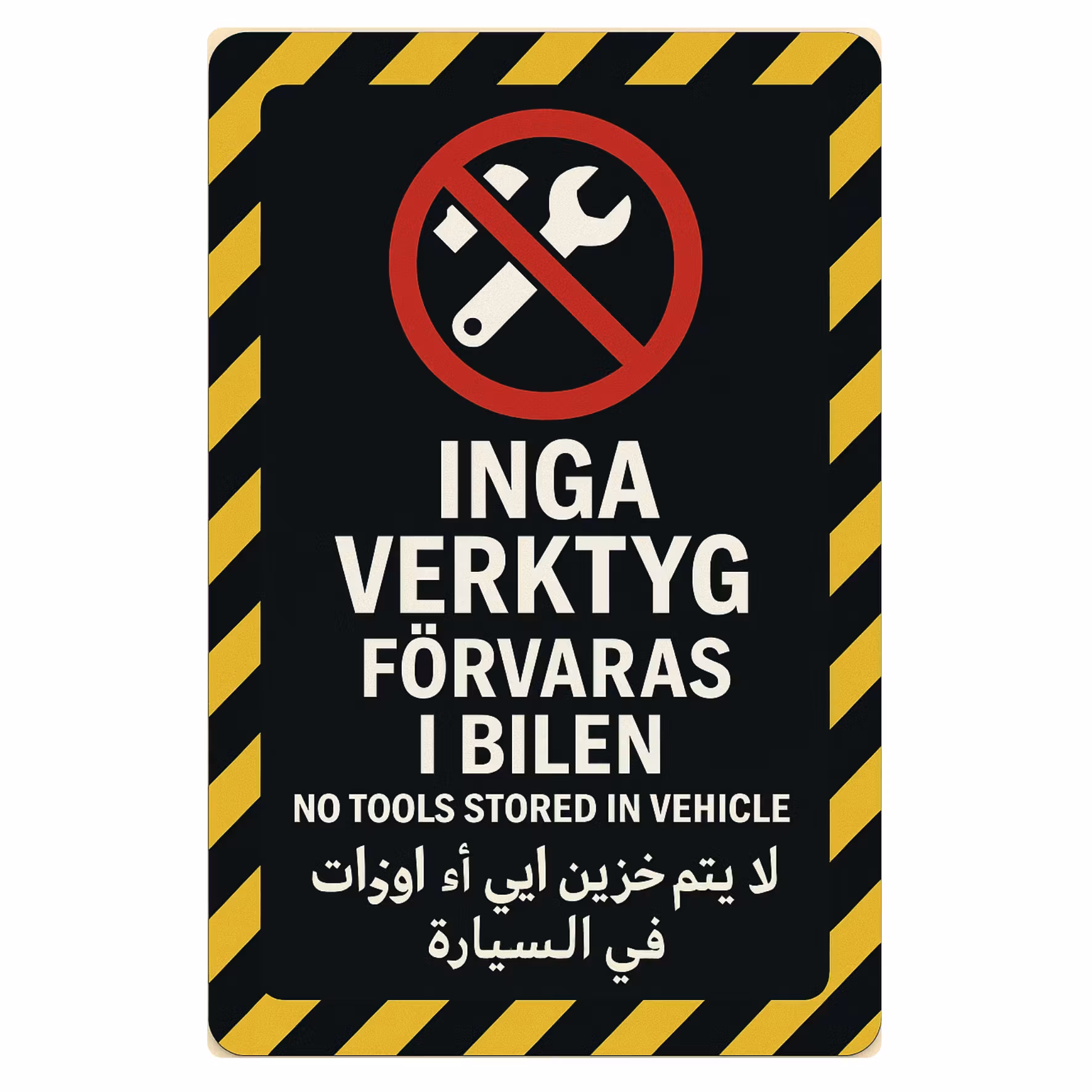Inga verktyg dekal