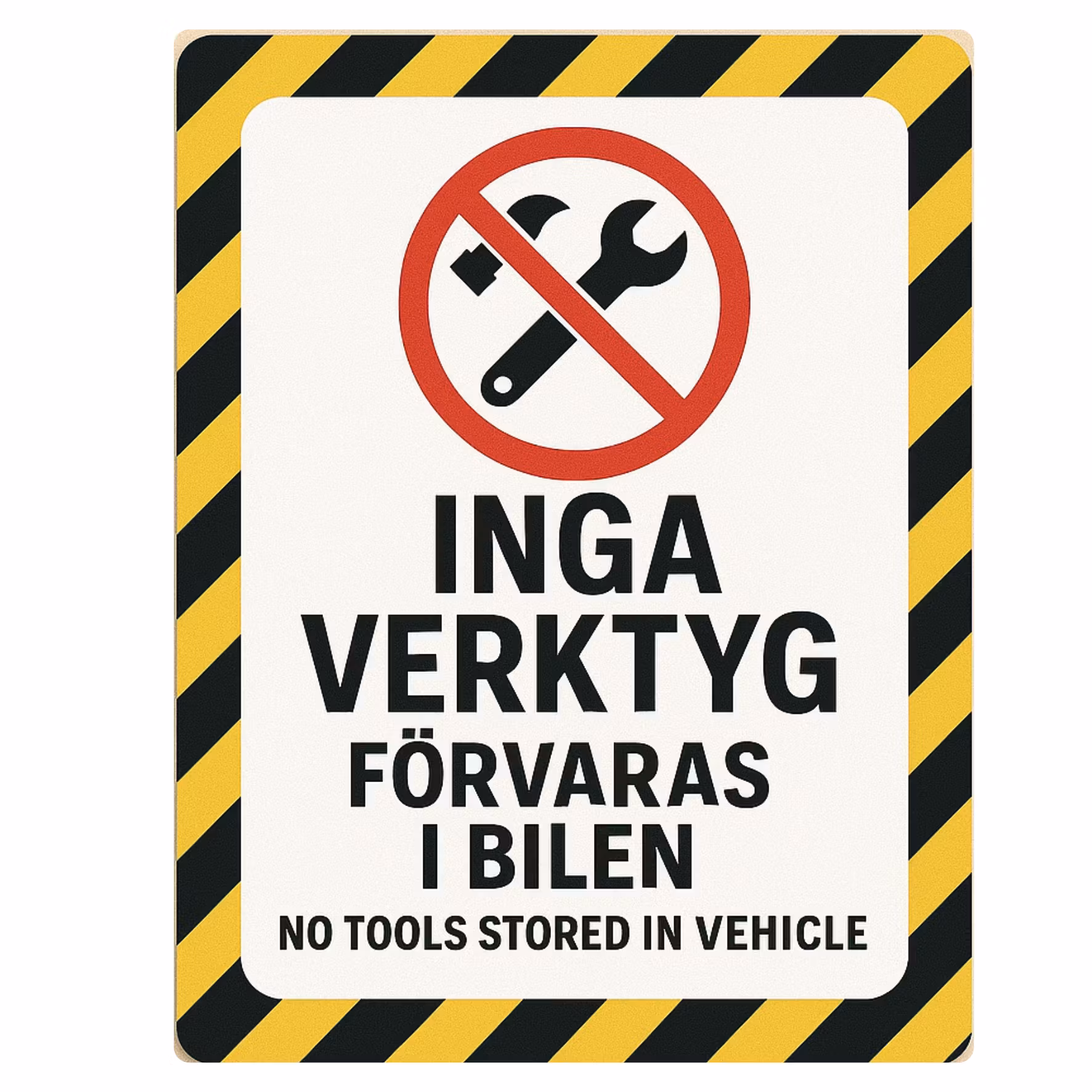 inga verktyg dekal