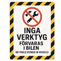 inga verktyg dekal
