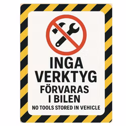 inga verktyg dekal