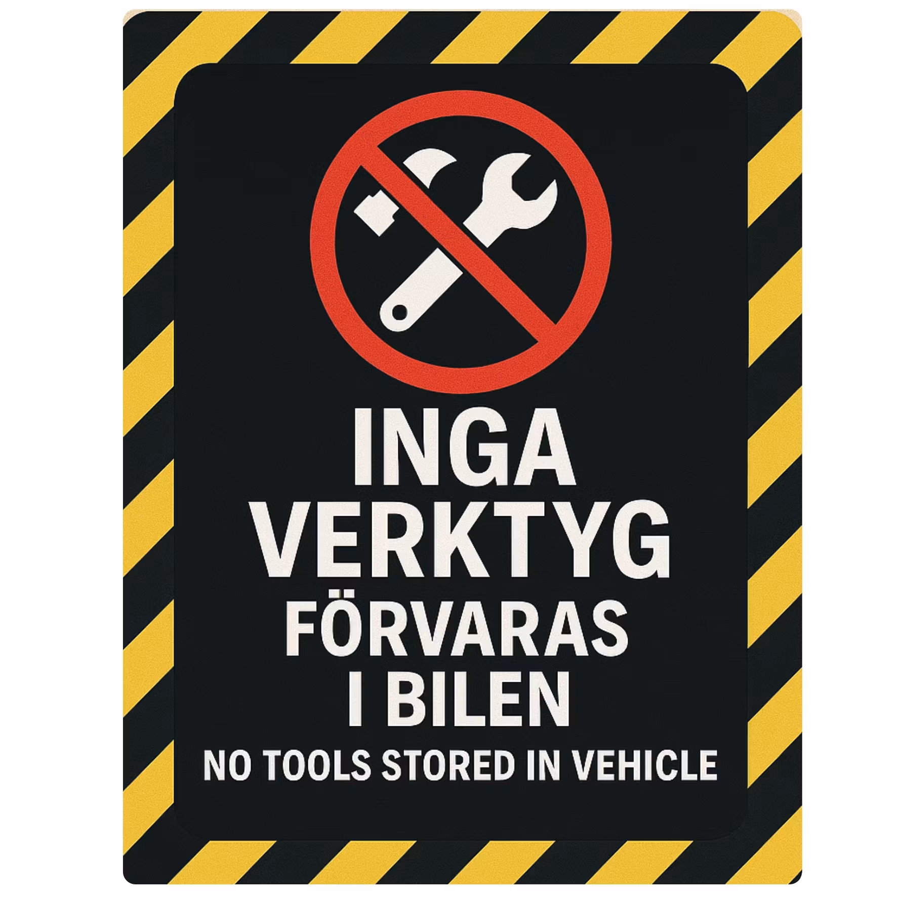 inga verktyg dekal