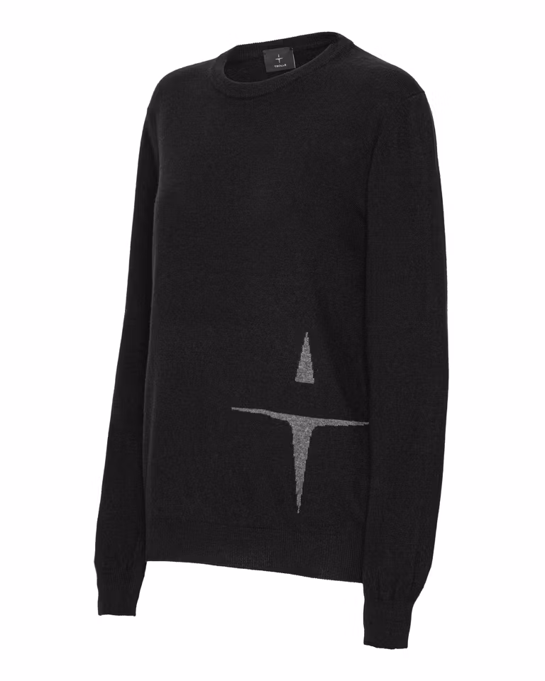 Cashmere & Wool star logo crew