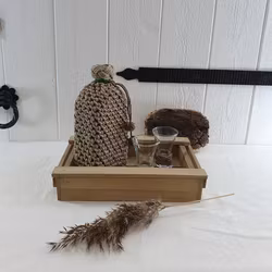 "Tilläggarset" set med glas, flaska och bricka