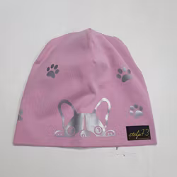 Reflexmössa rosa med hund storlek 52