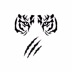 Kasse med tiger och klösmärken