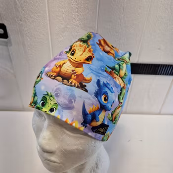 Mössa färgglada drakar