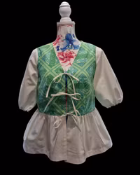 Blus vintage grön dröm storlek 36