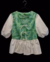 Blus vintage grön dröm storlek 36