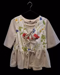 Blus återbrukat tyg sommardröm - storlek 36