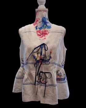 Blus återbrukat tyg båt - storlek 40