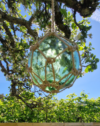 Glaskula/flöte grönt glas 32 cm