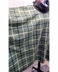 Poncho grön rutig