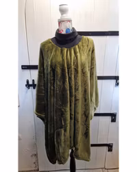 Poncho buteljgrön fluffig