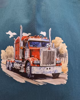 Tygkasse petrol med lastbil