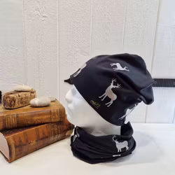 Reflexbuff/halsduk med hjortar