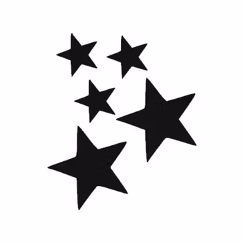 Reflexbuff/halsduk med stjärnor