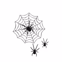 Reflexbuff/halsduk med spindlar och spindelnät