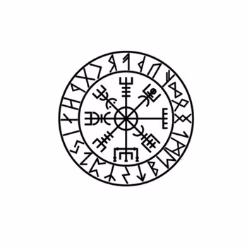 Reflexbuff/halsduk med vegvisir med runor