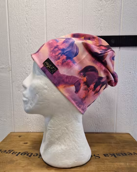 Mössa hästar i rosa