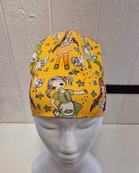 Mössa flickor i gult