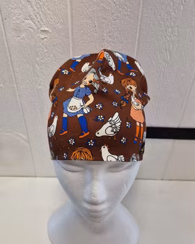 Mössa flickor i brunt