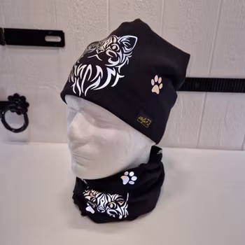 Reflexmössa stor katt och tassar storlek 48-64