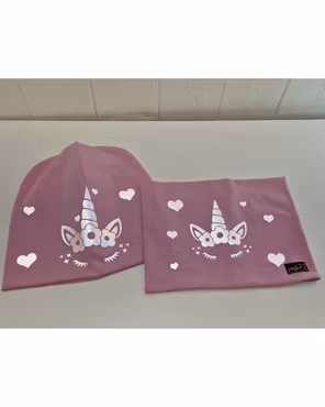 Reflexmössa stor enhörning och blommor storlek 48-64