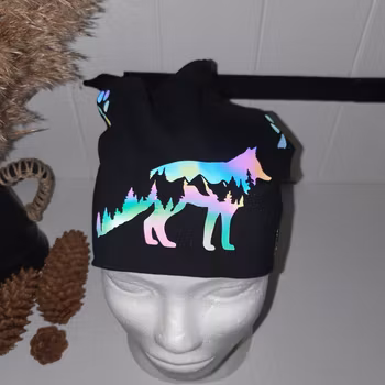 Reflexmössa räv och spår storlek 48-64