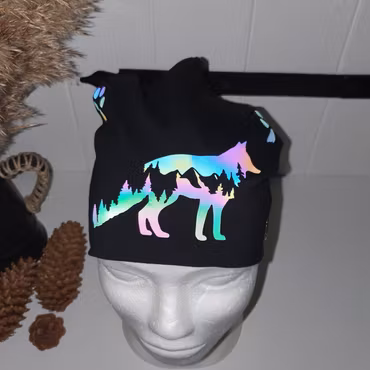 Reflexmössa räv och spår storlek 48-64