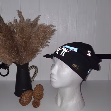 Reflexmössa räv och spår storlek 48-64