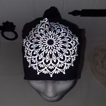 Reflexmössa mandala rund storlek 48-64
