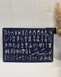 Tavla i plåt med knopar