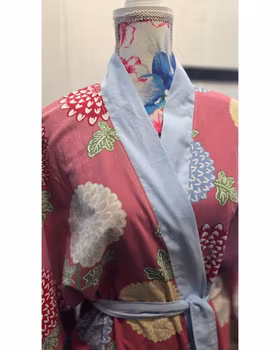 Kimono blomma lång modell