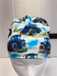 Mössa blå traktor