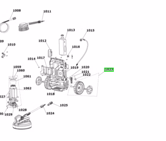 Ryobi Hjul Högtryckstvätt 5131041717